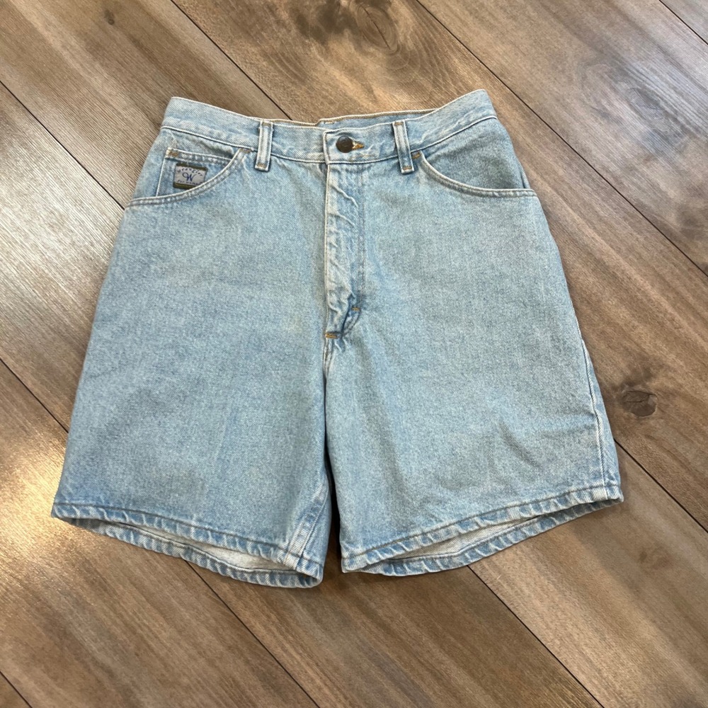 Vintage Wrangler For Women High Rise Denim Shorts Light Wash Size 6 MSR06LD